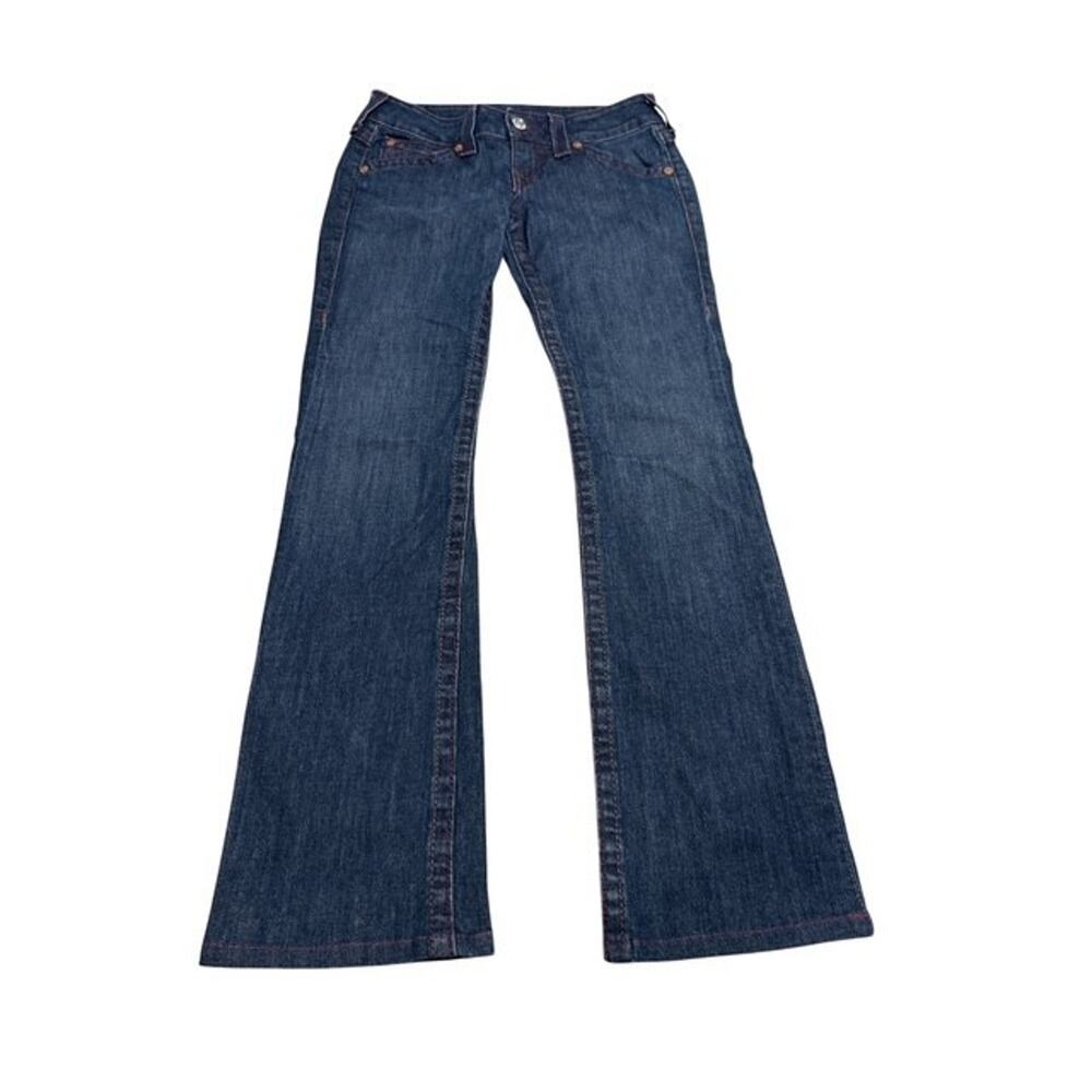 True Religion Women's Bootcut High Rise Contrast Stitch Jeans-USA Made Size 28
